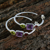 Hye-jin Multicolor Gemstone Stud Earrings for Glam